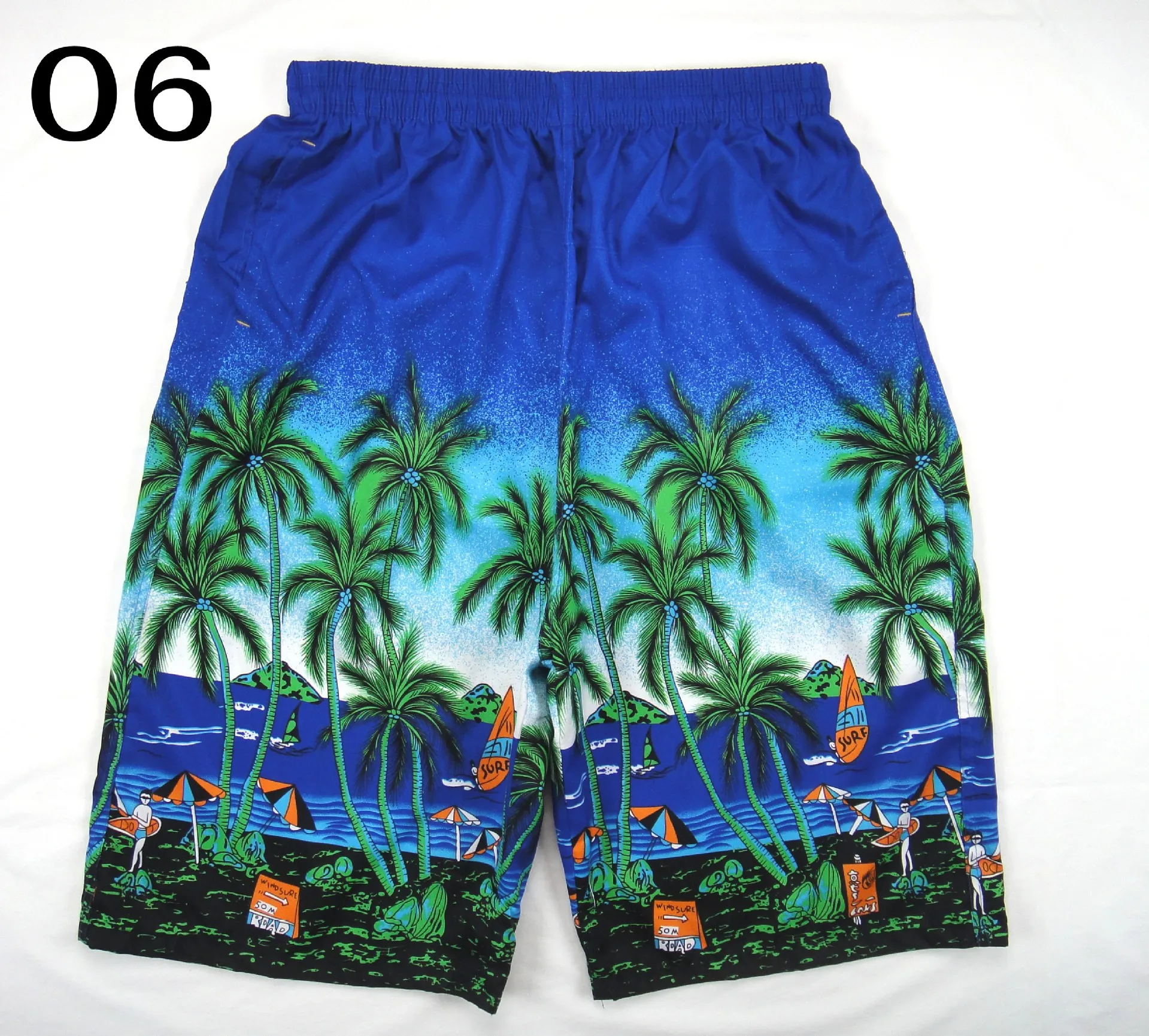 Мужские пляжные шорты с защитой от ультрафиолета быстросохнущие принтом для