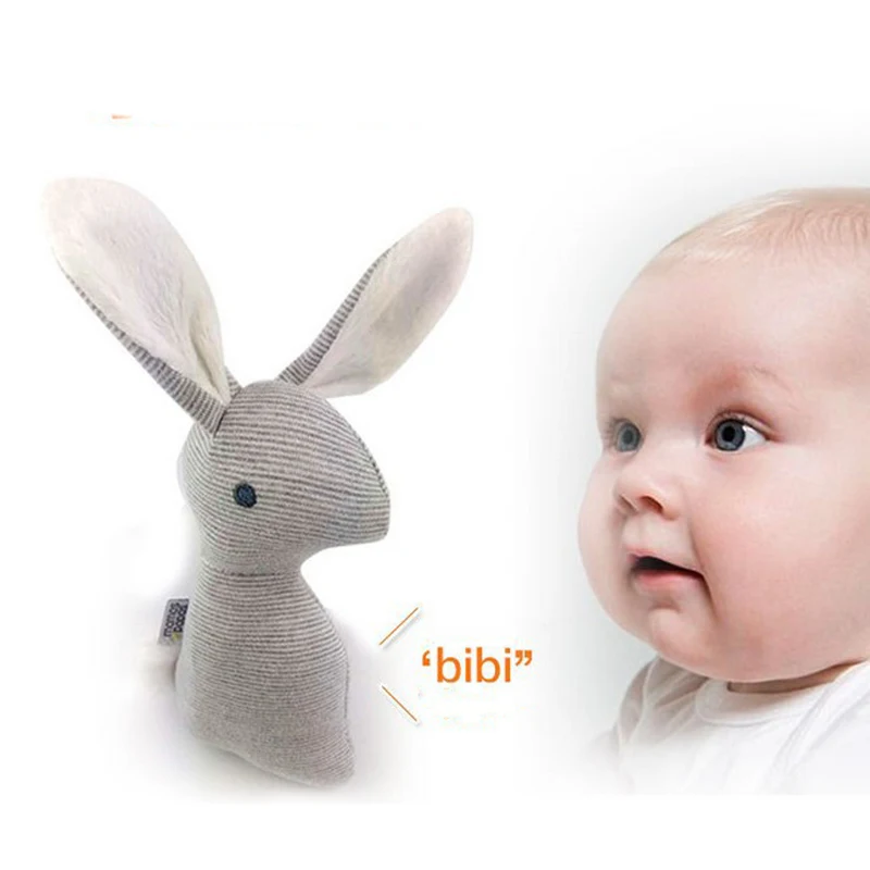 BB Кролик Детские плюшевые игрушки Банни погремушки-мобильные телефоны младенческой кольцо колокол кроватки кровать висит животных Bebe