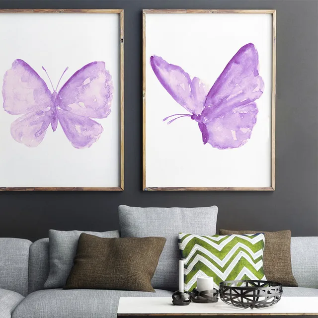 Purple Erfly Nursery Wall Decor Erflies Kids Room Painting Purple Erfly Nursery Wall Decor Erflies Kids Room Painting Watercolor Insect Ilration Baby Boy Art