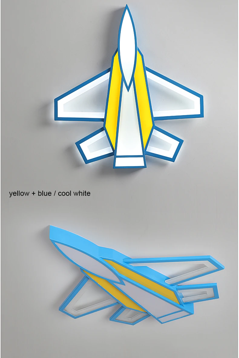 Самолет современная светодиодная люстра для спальни детская комната Мальчик комната 90-260 В Потолочная люстра светильники