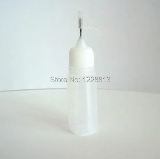 Empty Metal Needle Bottle LDPE 10ML Plastic Needle Bottles With Screw Metal Needle Cap 10/Pcs