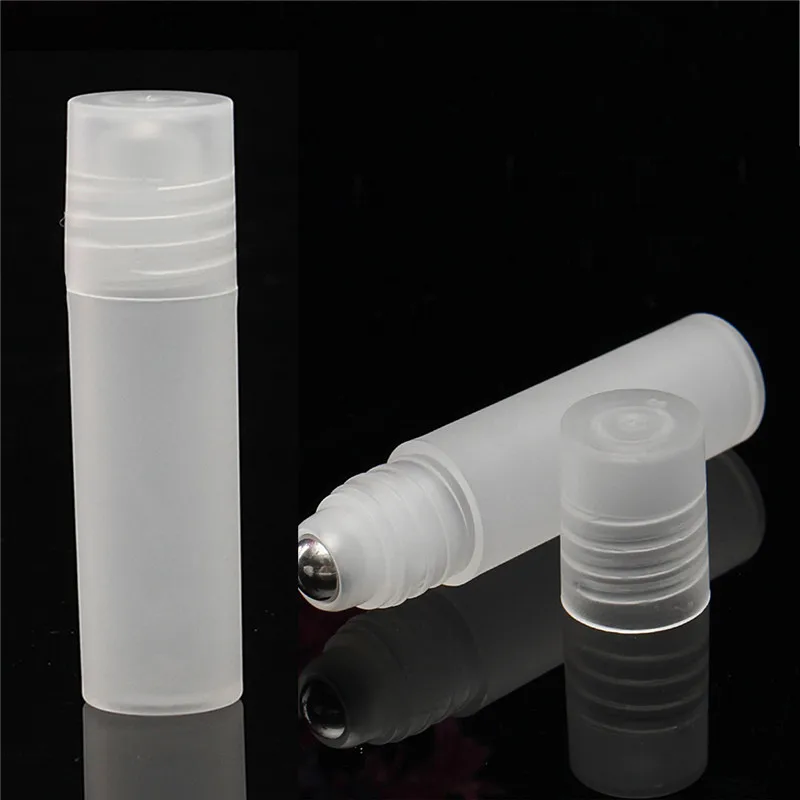 

5ml/10ml Empty Roll On Stainles Perfume Attar Oil Liquids Tube+Steel Roller Ball For Perfume Essential Oil Plastic Bottles