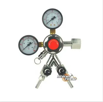 

Hot! W21.8 CO2 Dual Gauge Regulator with Y splier and two Checkvalve, Homebrew CO2 Regulator, 0~3000psi, 0~60psi