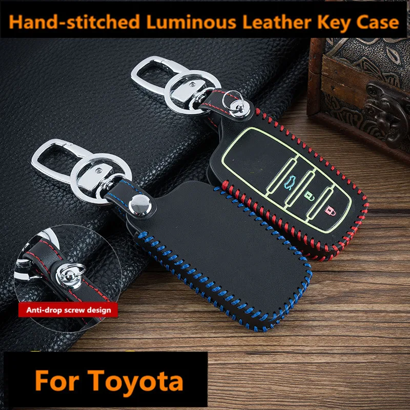 Luminous-Leather-Car-Smart-Key-Cover-Case-For-Toyota-Camry-Coralla-Crown-RAV4-Highlander-2015-2 (3)