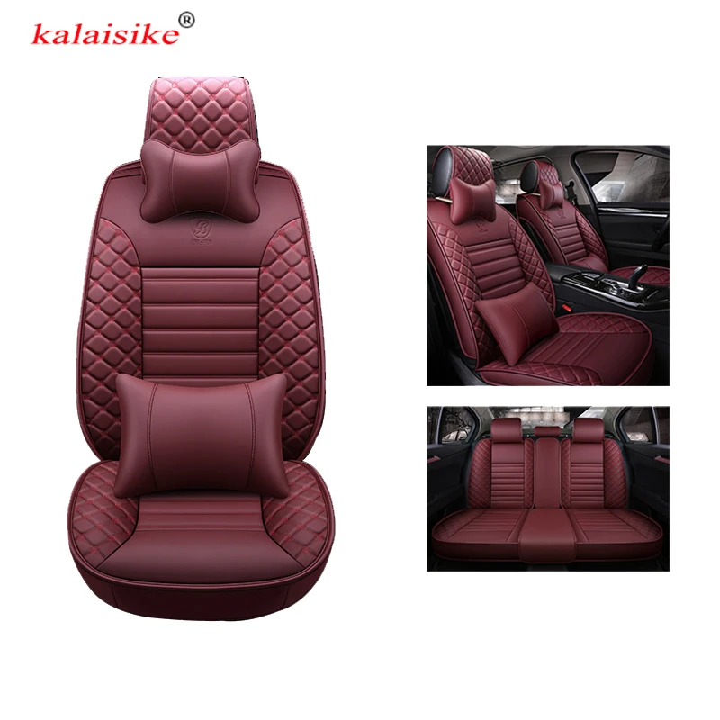 kalaisike universal leather car seat covers for BYD all models G3 F3 F6 e6 G6 L3 G5 car styling automobiles accessories тюнинг фар byd f3 l3 350 led