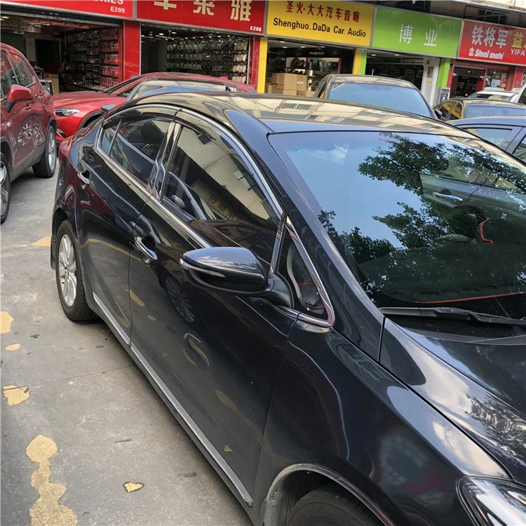 

For Kia K3 Forte Plastic Window Visor Vent Shades Sun Rain Deflector Guard For Kia K3 Forte Auto Accessories 4PCS/SET 2014-2017