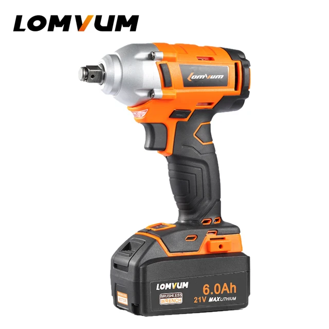 Lomvum Brushless Wrench Cordless Electrical Impact Torque Lomvum Brushless Wrench Cordless Electrical Impact Torque Rechargable Electrotool Metalworking Automatic Spanners
