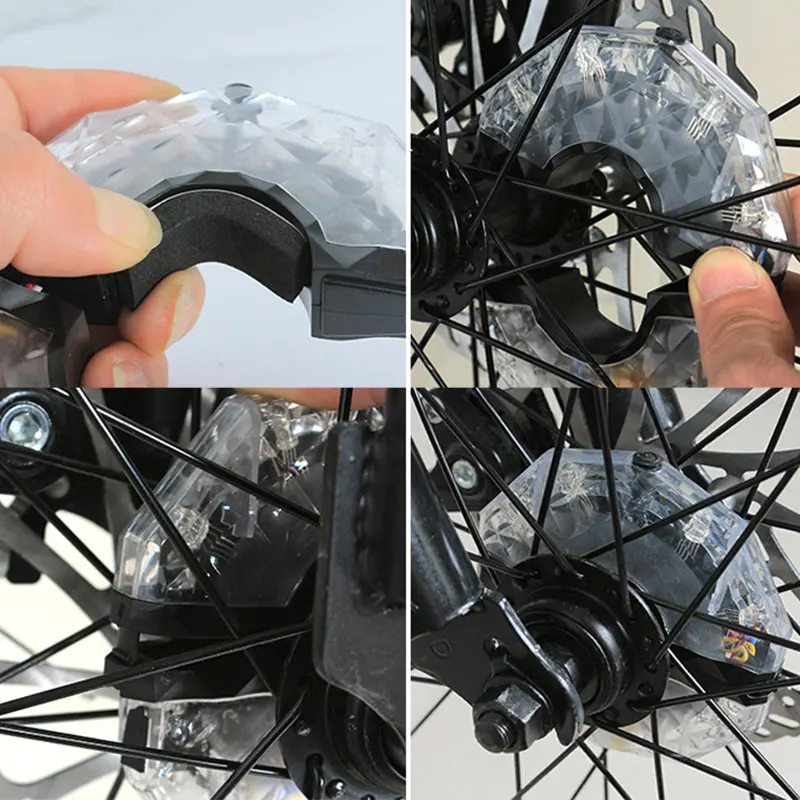 

1/2pcs Rechargeable LED RGB Colorful Bike Wheel Hub Light Waterproof Bicycle Spoke Lights for Safety Warning Decor LB88