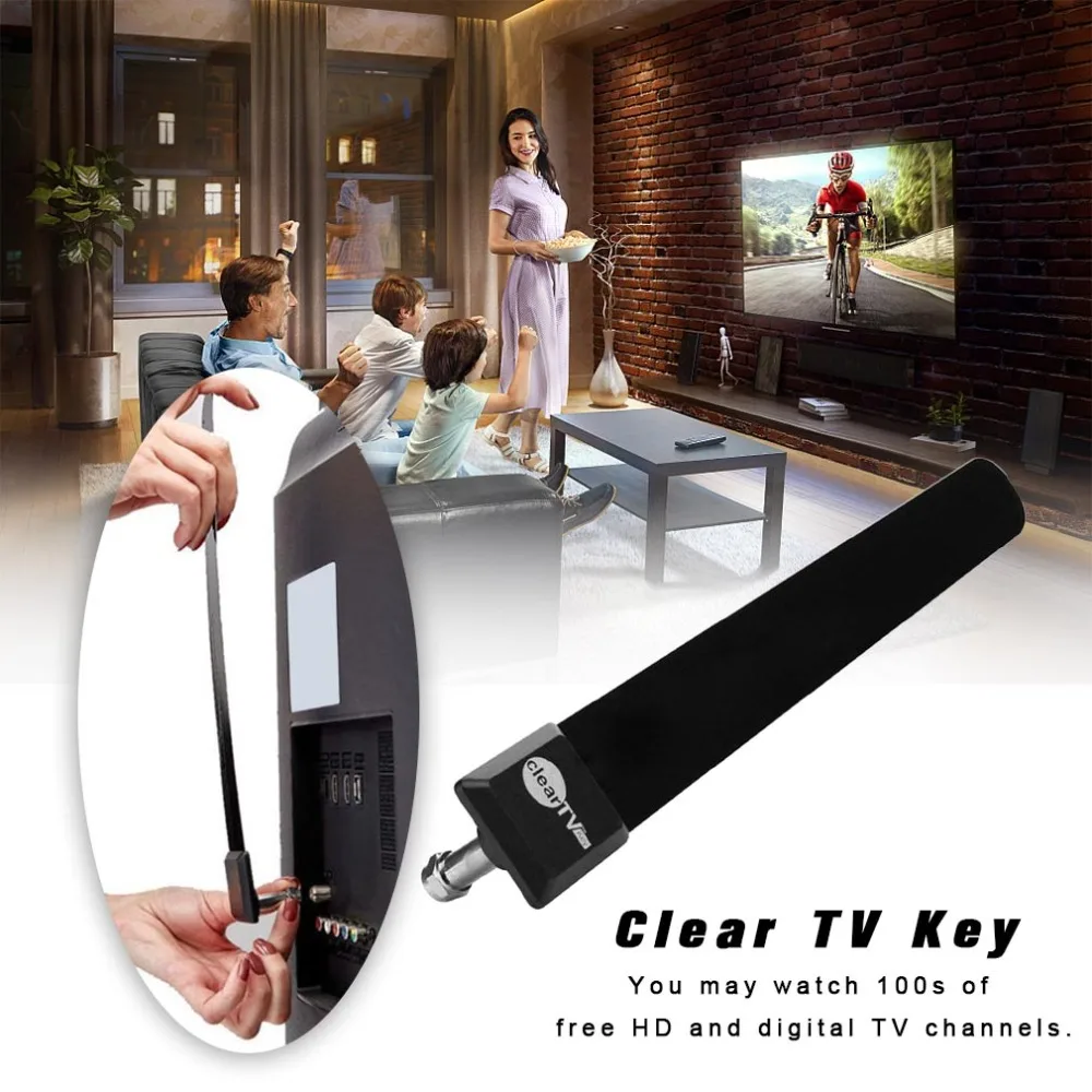 

Digital Aerial Clear TV Key HDTV Free TV Stick Indoor TV Aerial 1080p HD Ditch Cable Signal For Home EU US Standard