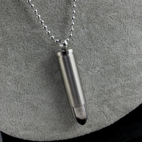 Мужское ожерелье из нержавеющей стали в форме пули|necklace with cross pendant|pendant pearl