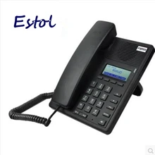 Telefone ip 2 linhas de voz hd, telefone voip. asterisk elástico mini telefone slip rj09, fone de ouvido, suporte de vários idiomas