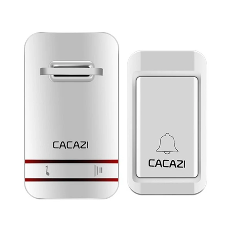 

CACAZI Wireless Doorbell No Battery Need Waterproof Doorbell Cordless Remote AC 110V-220V EU US for Smart Home