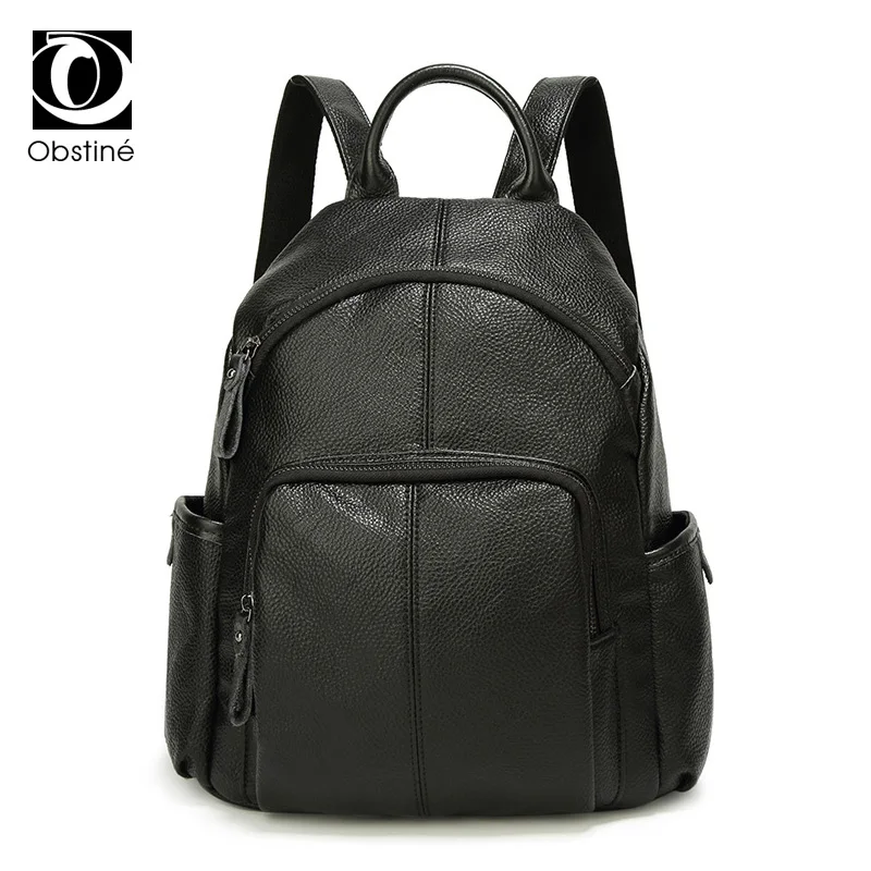 

Soft PU Leather Backpack Women Luxury Black School Backpacks for Teenage Girl Anti Theft Bagpack Travel Bag Woman Back Pack