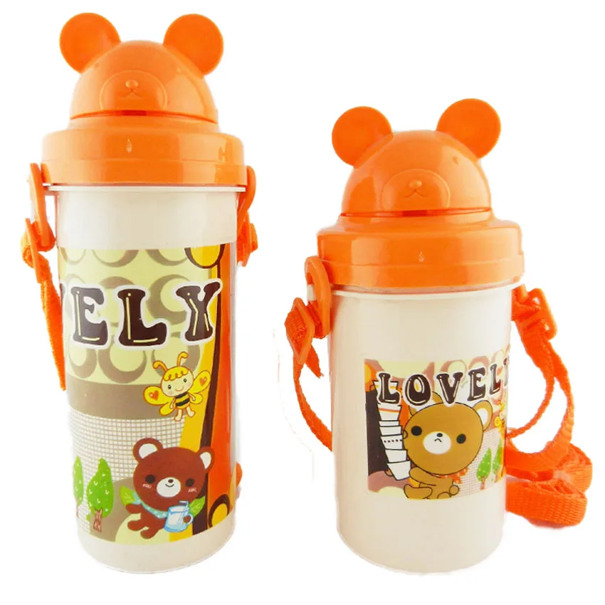 NEW 300ml/350ml Baby Kids Cute Bottles Children Learn Feeding Drinking