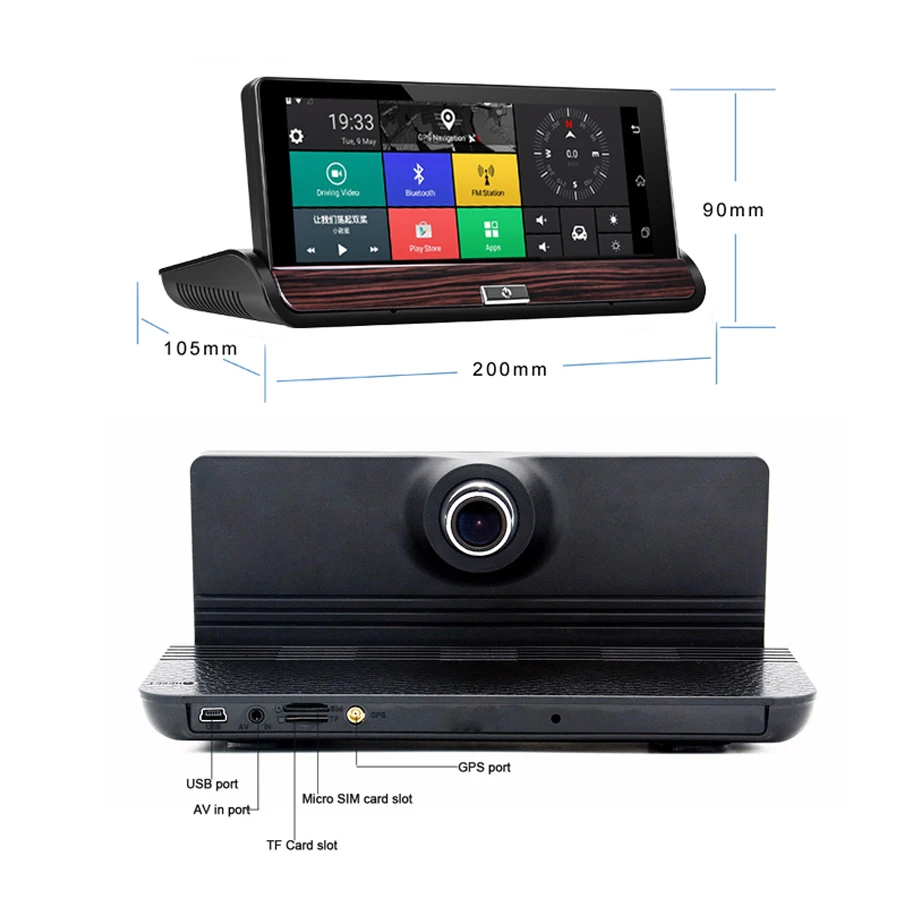 Camlive V50 3g Автомобильные видеорегистраторы 7 &quotgps Bluetooth навигация автомобильный