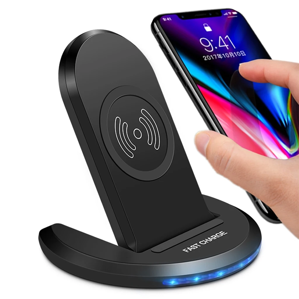 Беспроводное зарядное устройство Qi 10 Вт для iPhone X XS Max 8 Plus XR адаптер быстрой