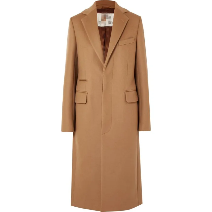 

New Arrival Winter Woolen Coat for Women 2019 Elegant single-breasted fashion Camel Wild Wool Blends Long coat