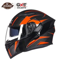 GXT Casco Del Motociclo Flip up Casco Moto Motocross Casco Capacete da Motociclo Cascos Doublel Lente Corse Caschi Da Equitazione #