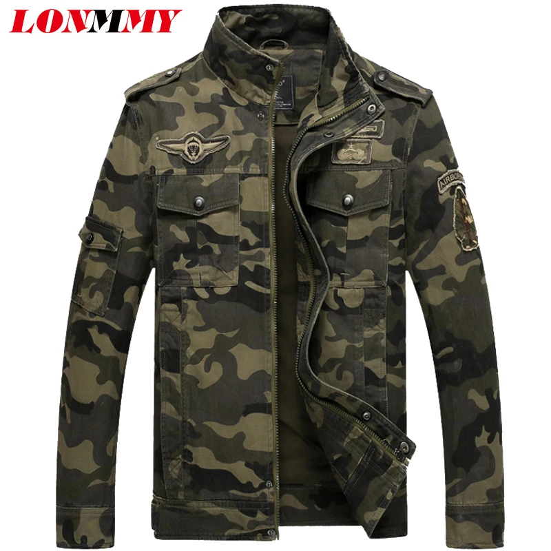 LONMMY winter 2018 bomber jacket men Military Brand