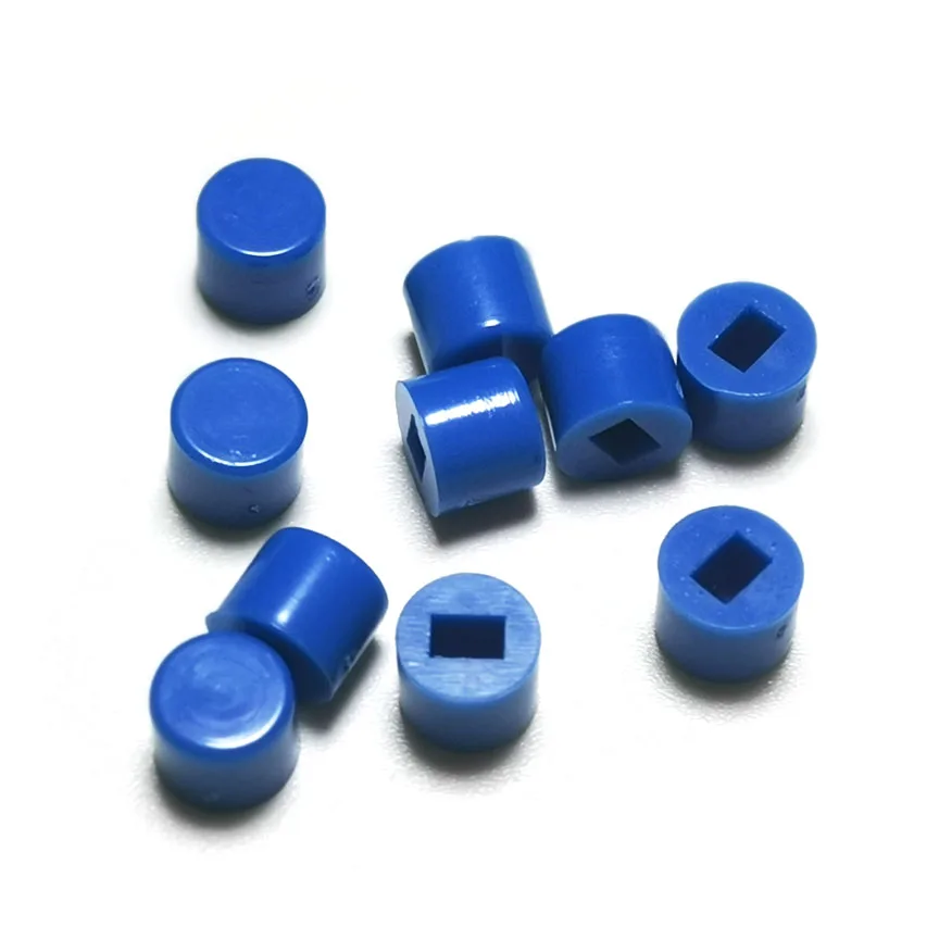 A28 с бистабильным самоблокирующимся переключателем Кепки Размеры 6*5 мм ключ крышка костюм для 5,8/7/8/8,5 с бистабильным самоблокирующимся переключателем ключей прямоугольник отверстия 3x2 мм(10 шт./лот - Цвет: Blue-10PCS