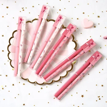 

2Pcs/pack Kawaii Pink Lover Flamingo Couple Friendly Forever Gel Pen Gift Stationery School Office Supply