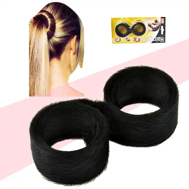 Diy Hair Styling Bun Maker Fashion Women Donut Hair Braiding