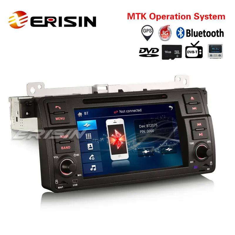Erisin ES746B 7 &quotMTK автомобильный DVD GPS плеер IPOD 3G Rds DVR система для BMW E46