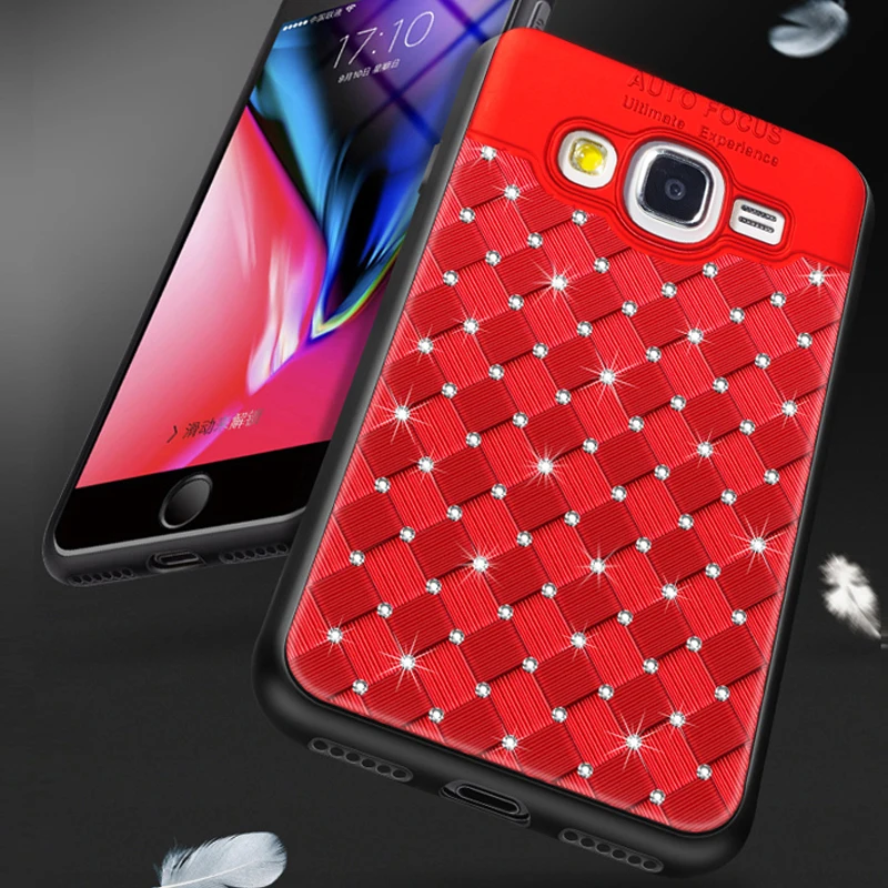 YonLinTan Блестящий 3D чехол с бриллиантами для samsung galaxy j7 2015 j700 на роскошную заднюю