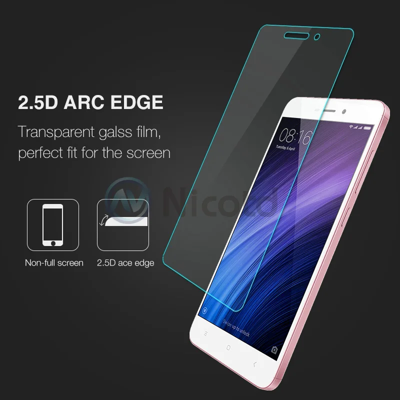 Nicotd 2.5D 9H Premium Tempered Glass For Xiaomi Redmi 4A 5.0inch Screen Protector Toughened protective film For Xiaomi Redmi 4A (4)