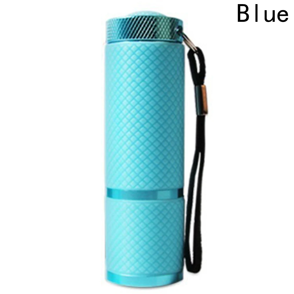 

Portable Mini 9 LED Nail Dryer Curing led gel lamp Flashlight Torch For UV Gel nail polish dryer without battery