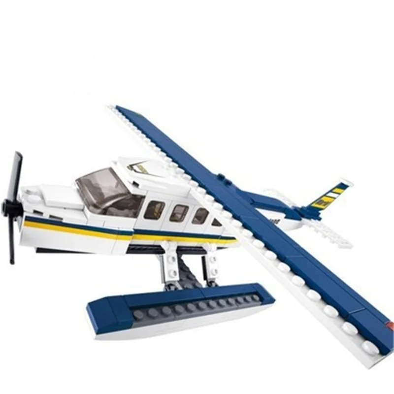 

214Pcs Over-Sea Plane Airplane Building Blocks Compatible Legoings Designer Toy Educational DIY Toys Intelligence Block