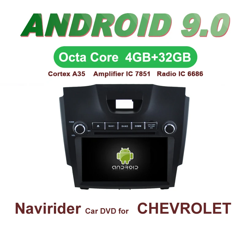 

Navirider GPS Android 9.0 bluetooth stereo 4-Core 8-Core car DVD player for CHEVROLET S10 Isuzu D-max dmax autoradio accessories