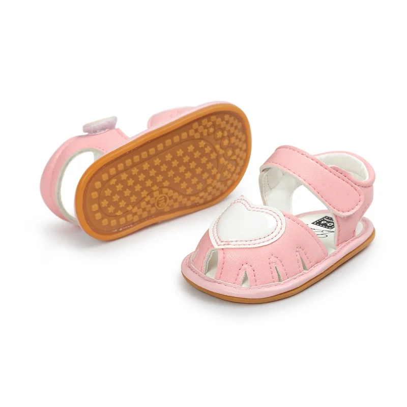 Cute Baby Sandals Fashion Baby Clogs Cute Soft Bottom Non-slip Baby Princess Shoes Baby Girls Love First Walkers