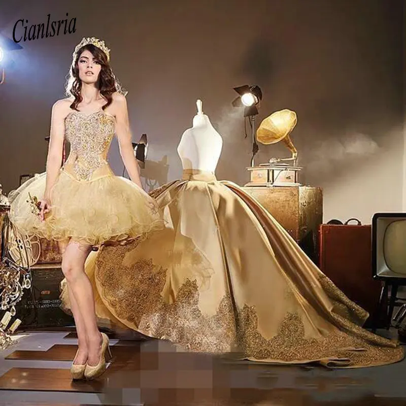 Золотое Платье Со Шлейфом фото 10