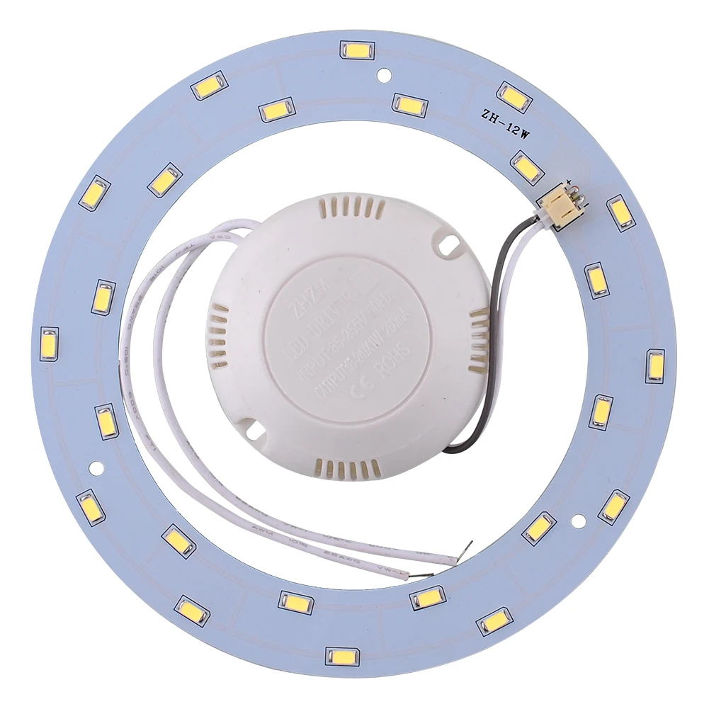 Buy 12W LED Ring Panel Circle Light AC220V 24Leds SMD