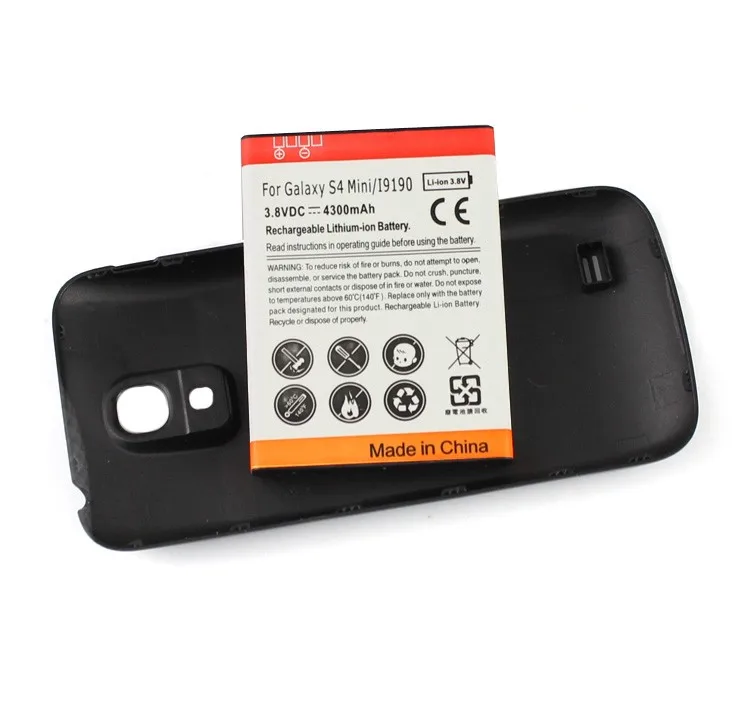 Аккумулятор для телефона Samsung Galaxy S4/SIV mini i9190 4300 мАч Сменные Аккумуляторы большой