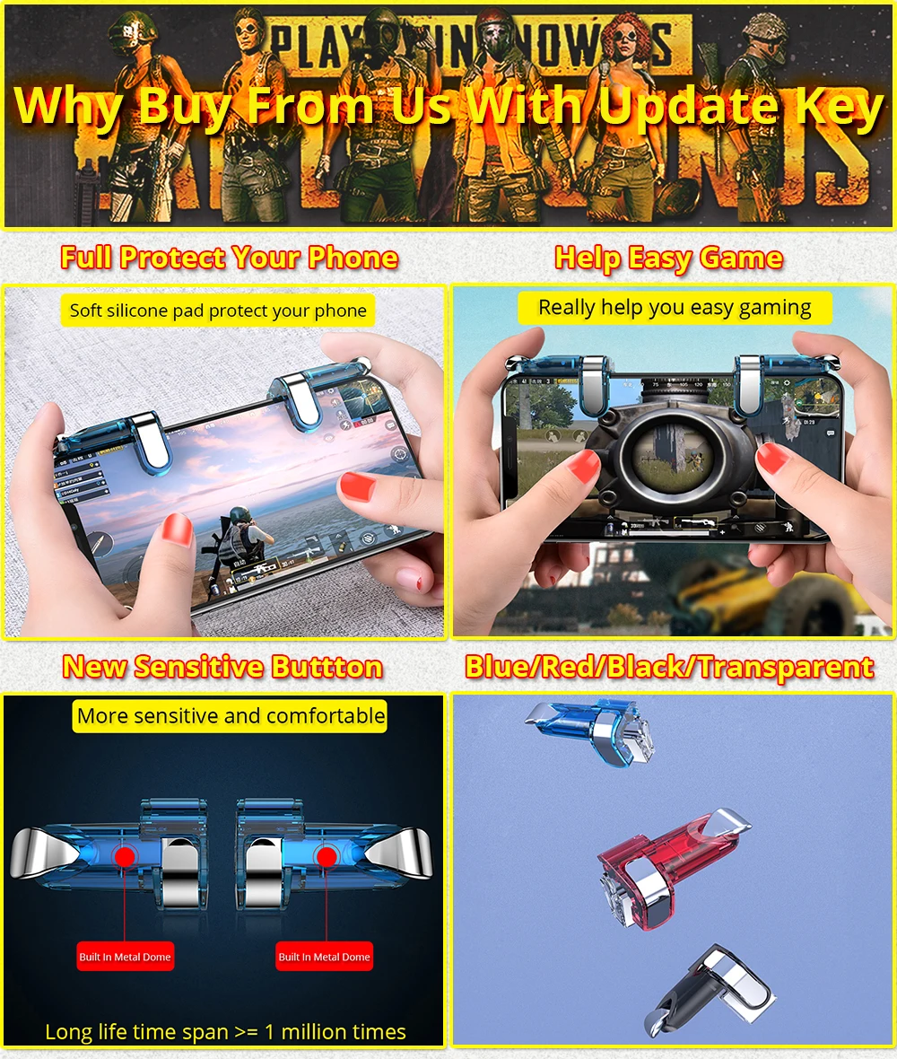 gamepad with update pubg button features