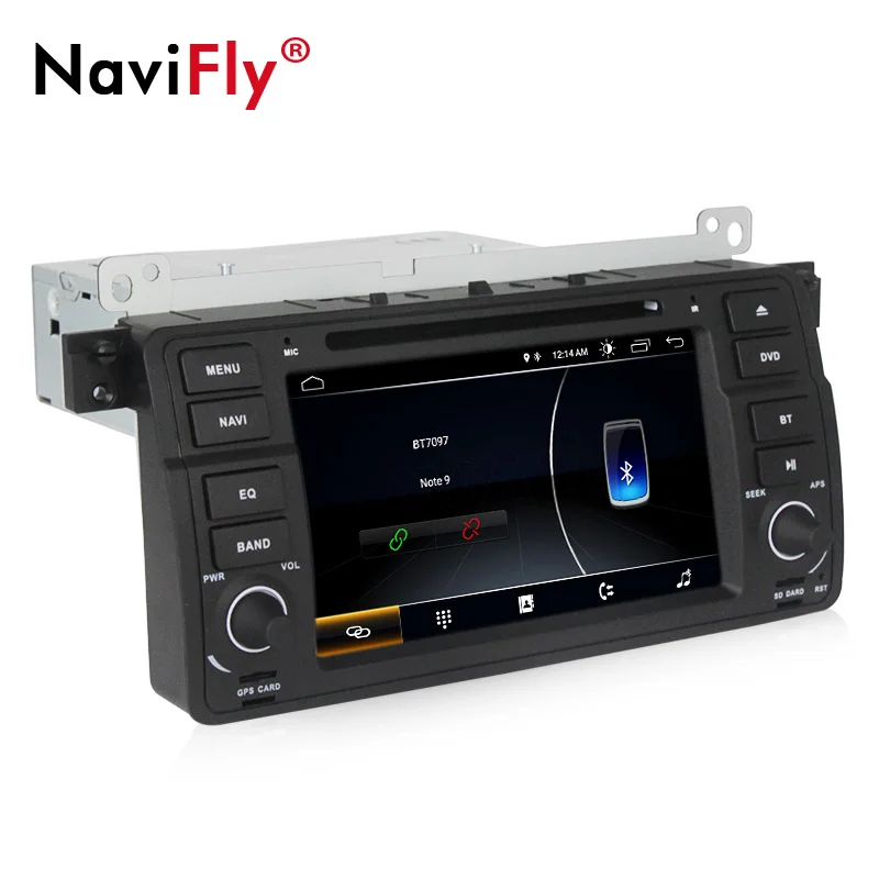 Flash Deal NaviFly Car dvd radio player for BMW 3 Series E46 M3 1998-2006 Android 8.1 quad core auto GPS navigation with WIFI BT CANBUS 4