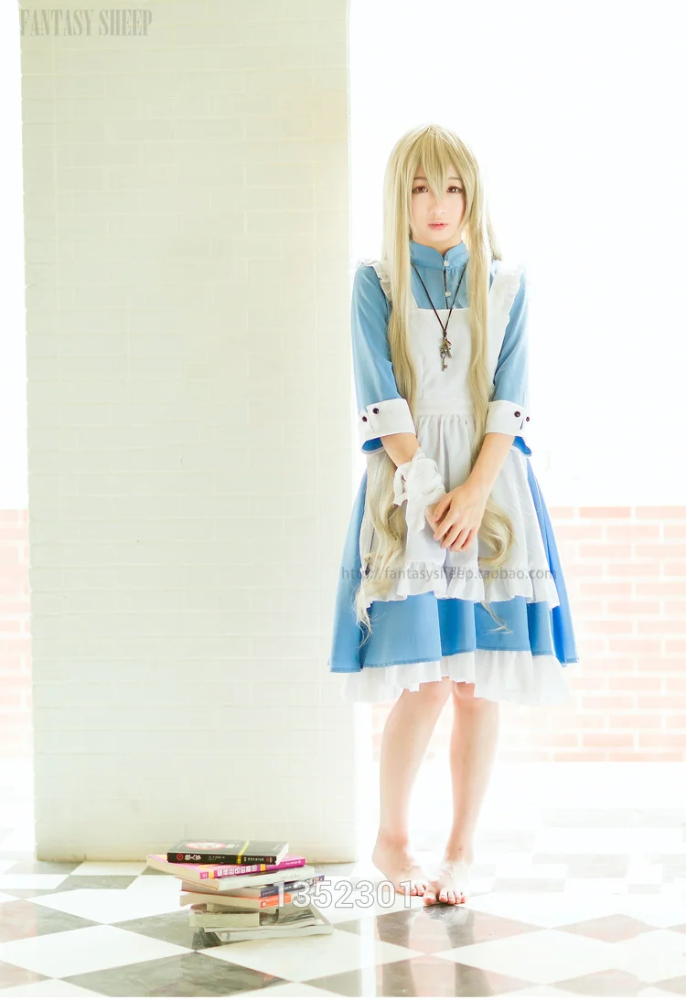 Kagero Project Sakura Jasmine Cosplay Costume Kozakura Mari Dress Alice In Wonderland Costume Anime Cosplay Halloween for Women