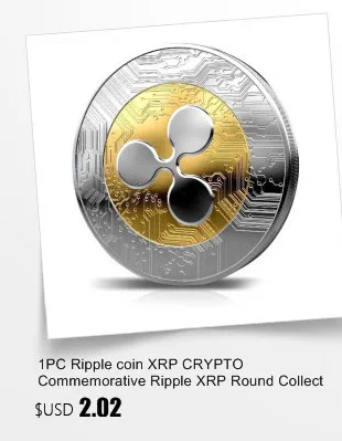 1 шт. гофрированная монета XRP CRYPTO памятная пульсация XRP круглые коллекторы монета подарок