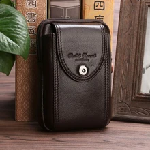 Первый слой воловьей кожи, поясная сумка, сумка для сотового/мобильного телефона, кошелек, сумка, Повседневная Мужская натуральная кожа, поясная сумка