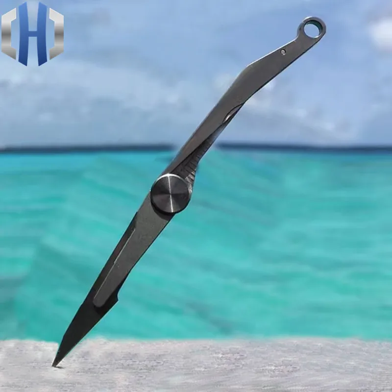 Titanium Alloy Folding Utility Knife Surgical Blade EDC Portable Outdoor Rescue Single Hand Opening And Closing Short Mini Knife Titanium Alloy Folding Utility Knife Surgical Blade EDC Portable Outdoor Rescue Single Hand Opening And Closing Short Mini Knife