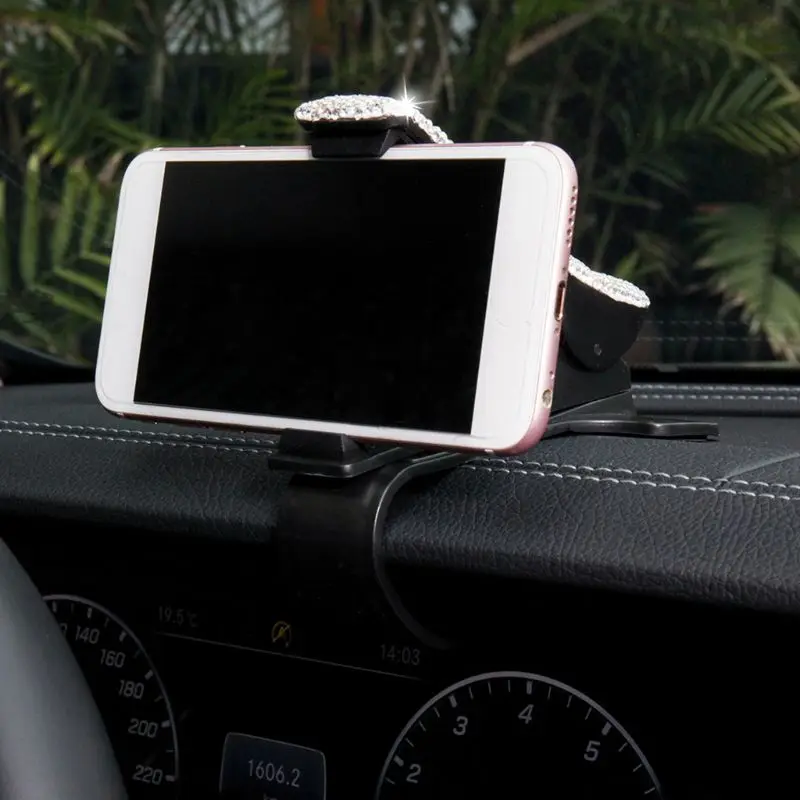 Универсальный автомобильный держатель для телефона с алмазными кристаллами, держатель для приборной панели автомобиля, подставка Hud дизайн, зажим для смартфона, автомобильный держатель для мобильного телефона Ph