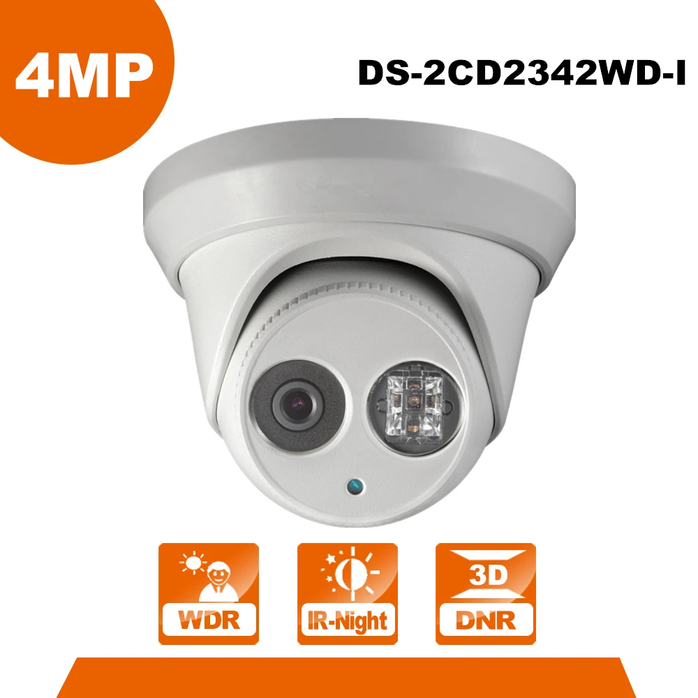 

Hik English Version IP Camera DS-2CD2343G0-I replace DS-2CD2342WD-I 4MP H.265 IR Turret Network IP Camera