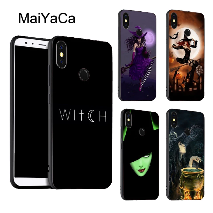 

MaiYaCa Halloween Moon Witch Horror Case For Xiaomi Redmi 5 Plus 6 6A S2 4X Note 5 Pro 5A 7 Mi 8 K20 9 6X A2 Mix 2S Max 3