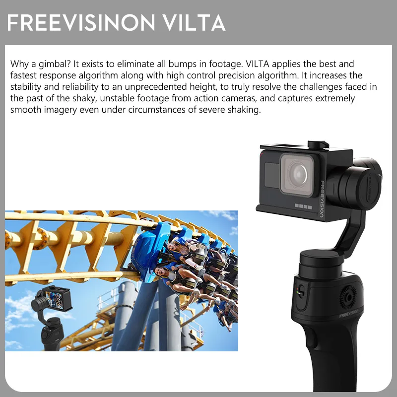 FreeVisinon VILTA Handheld 3 Axis Gimbal Portable Stabilizer for font b Smartphone b font iPhone 7
