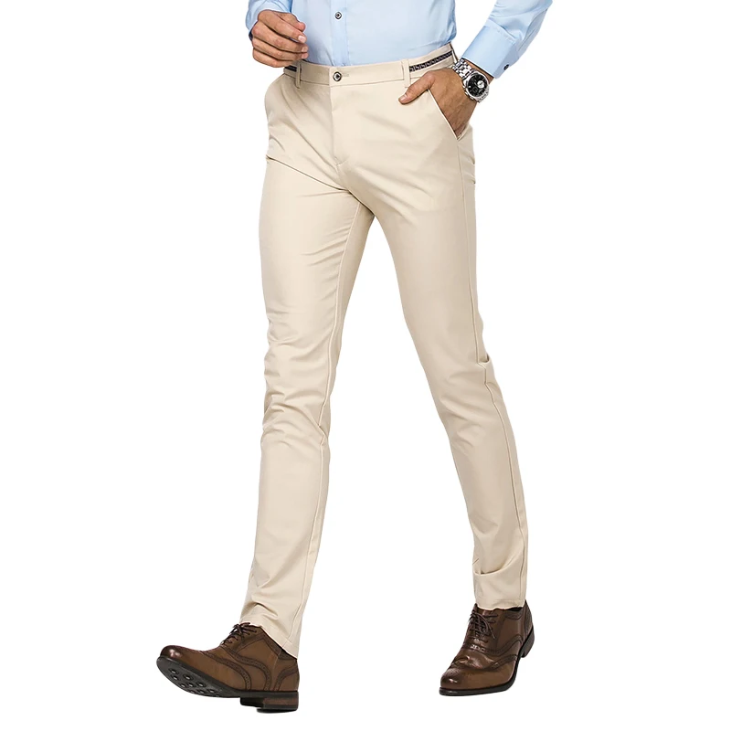 

Men's Suit Pants Casual pants British Style Stretch Suit Trousers Pencil Pants Mens Slim Mens Fashion Pant Non Ironing Gent Life