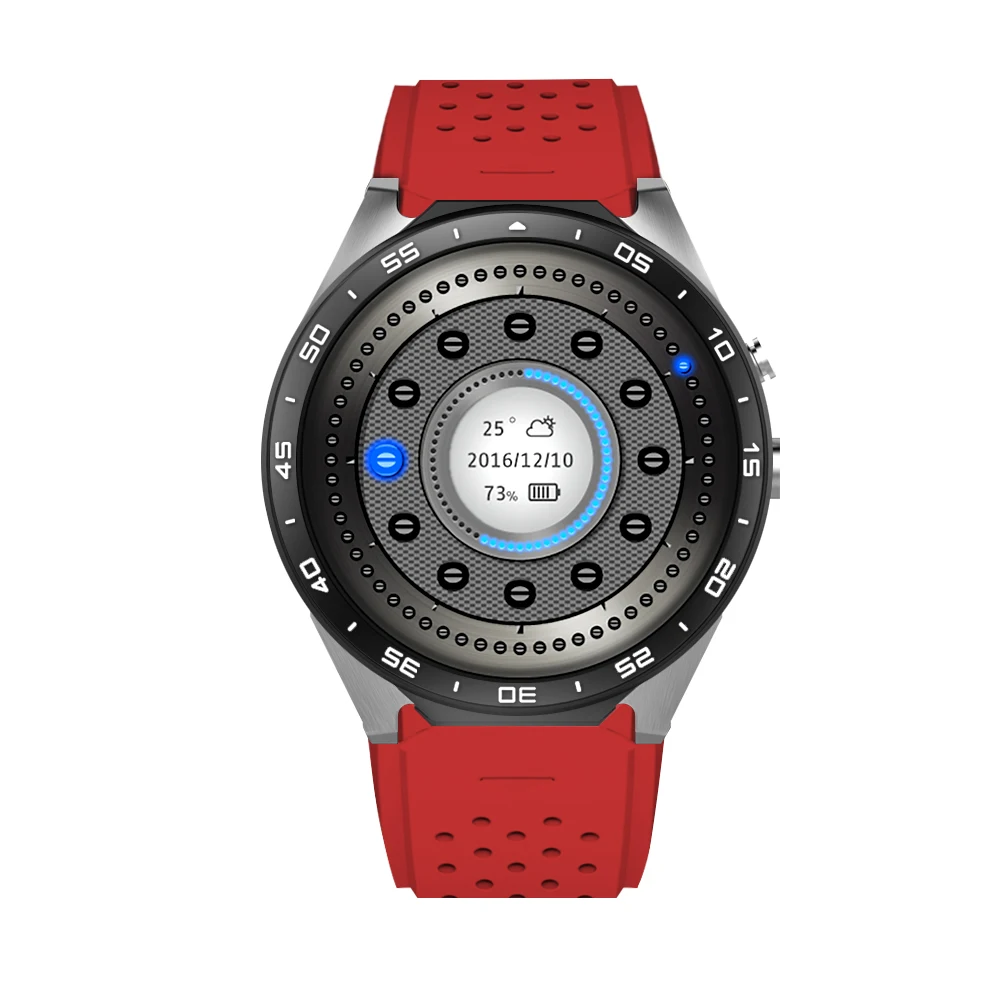 KW88 3G WIFI GPS умные часы Android 5 1 OS MTK6580 CPU 39 дюймовый экран 2.0MP камера smartwatch для apple moto