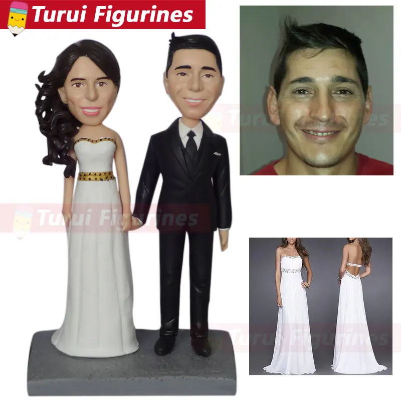 Выполненные на заказ 3D скульптуры из ваших фотографий свадебный торт Топпер