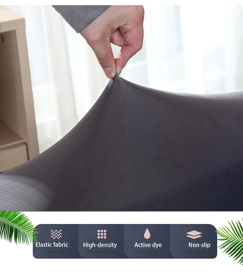Grey Color Sofa Cover Stretch Elastic Sofa Covers For Living Room